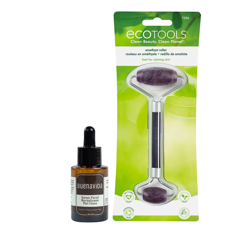 Promo Serum Facial Revitalizante para Piel Grasa con Roller de Amatista