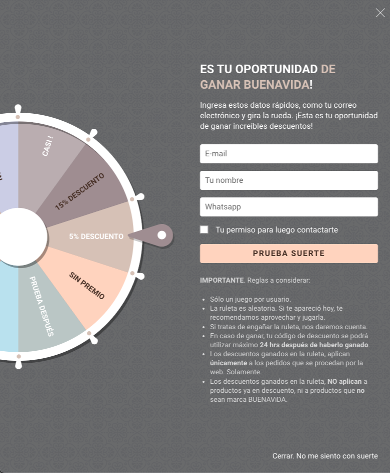 ruleta web BUENAViDA